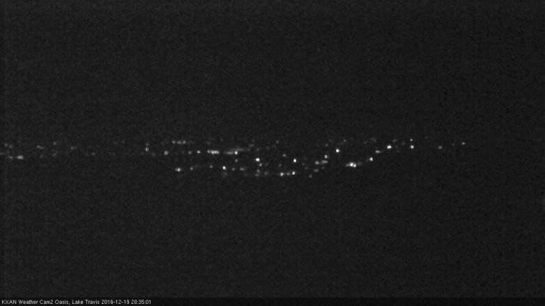 Lake Travis webcam, December 19, 2016 7:55 PM CT
