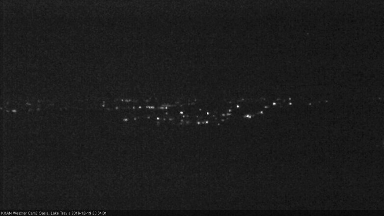 Lake Travis webcam, December 19, 2016 8:05 PM CT