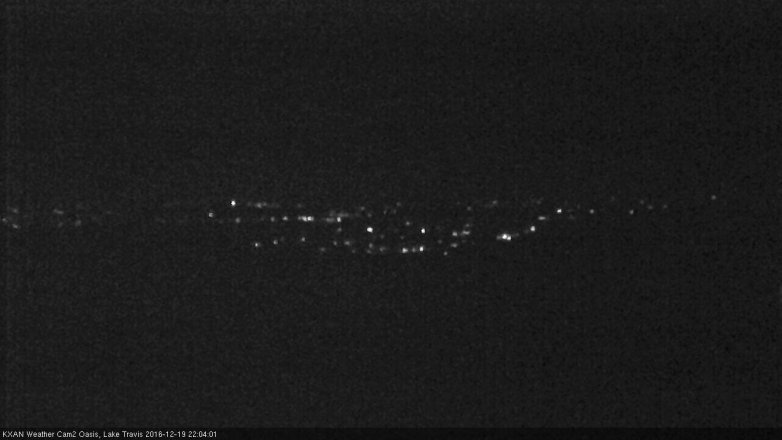 Lake Travis webcam, December 19, 2016 9:20 PM CT