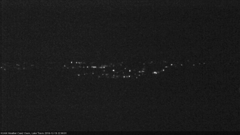 Lake Travis webcam, December 19, 2016 9:30 PM CT