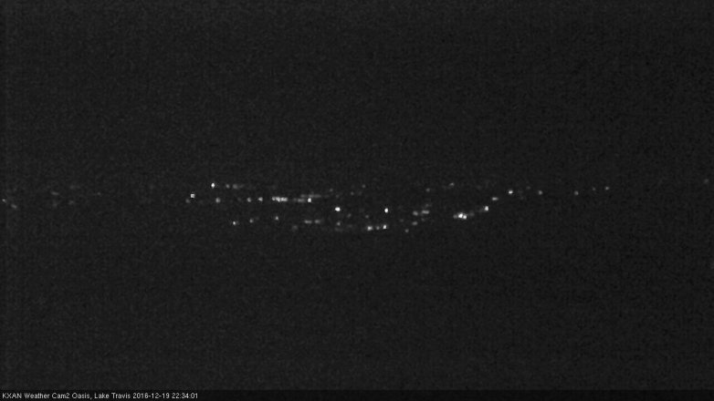 Lake Travis webcam, December 19, 2016 10:00 PM CT