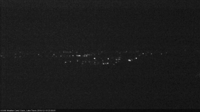 Lake Travis webcam, December 19, 2016 10:40 PM CT