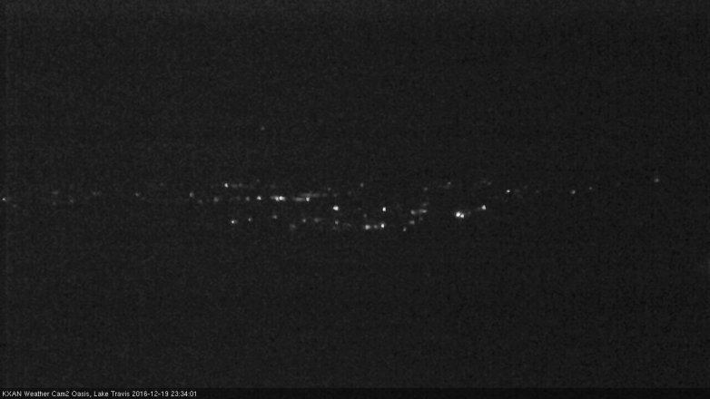 Lake Travis webcam, December 19, 2016 11:00 PM CT