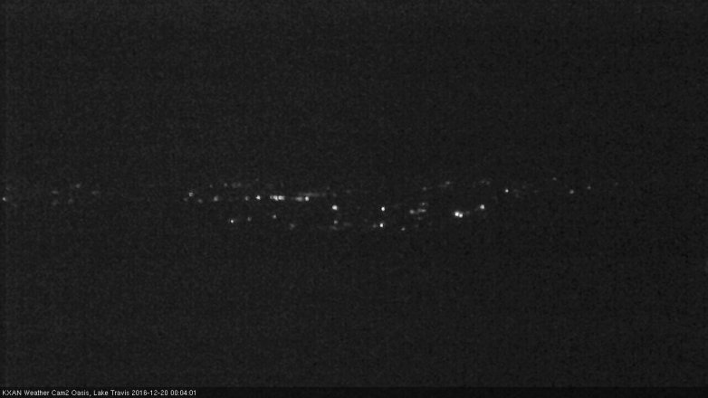 Lake Travis webcam, December 19, 2016 11:30 PM CT