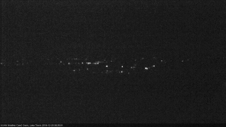 Lake Travis webcam, December 19, 2016 11:50 PM CT