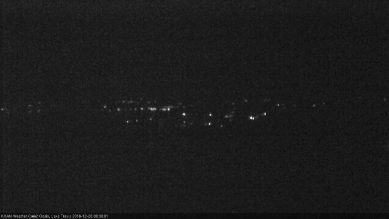 Lake Travis webcam, December 19, 2016 11:55 PM CT