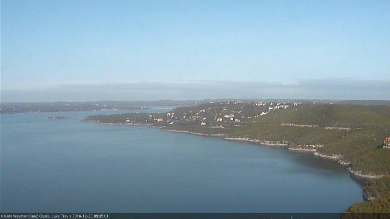 Lake Travis webcam, December 20, 2016 9:05 AM CT