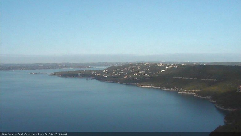 Lake Travis webcam, December 20, 2016 9:20 AM CT