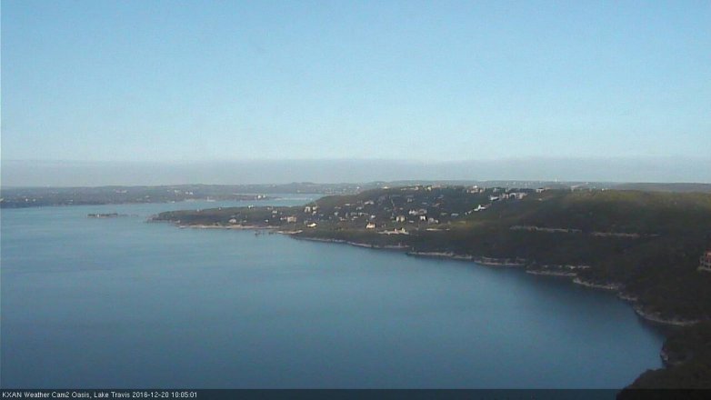 Lake Travis webcam, December 20, 2016 9:30 AM CT