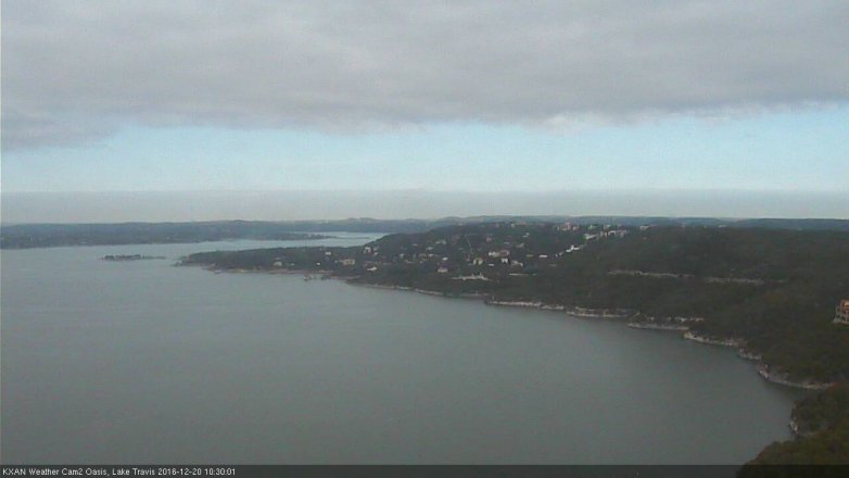 Lake Travis webcam, December 20, 2016 9:40 AM CT