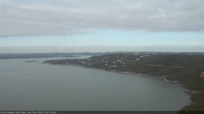 Lake Travis webcam, December 20, 2016 9:45 AM CT