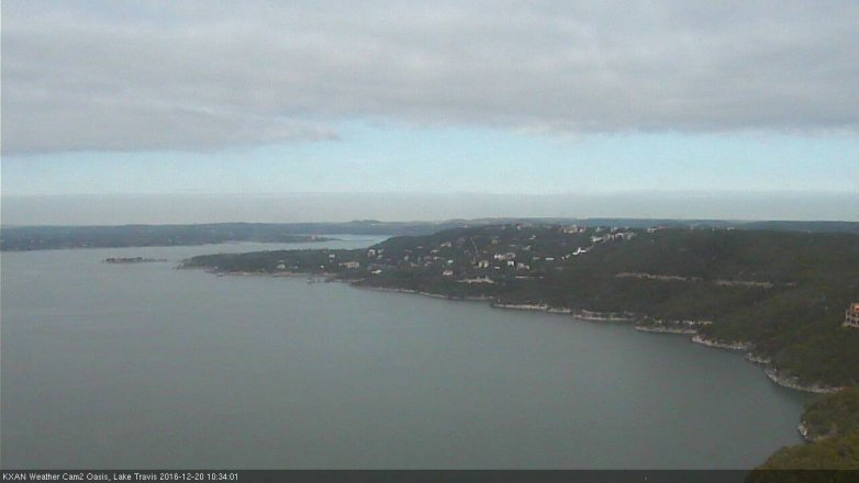 Lake Travis webcam, December 20, 2016 9:50 AM CT