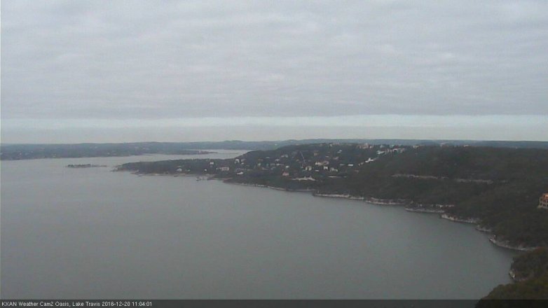 Lake Travis webcam, December 20, 2016 10:20 AM CT