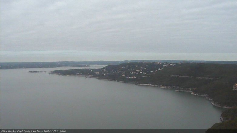 Lake Travis webcam, December 20, 2016 10:50 AM CT