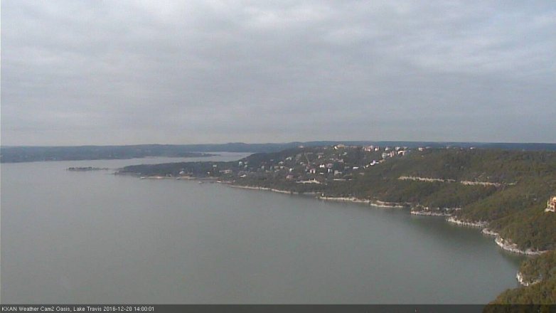 Lake Travis webcam, December 20, 2016 1:15 PM CT