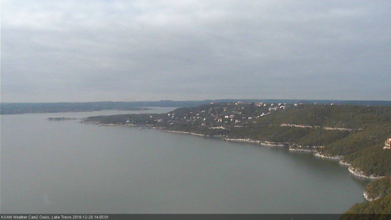 Lake Travis webcam, December 20, 2016 1:20 PM CT