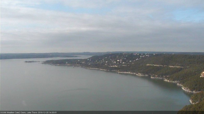 Lake Travis webcam, December 20, 2016 1:45 PM CT