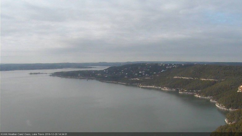 Lake Travis webcam, December 20, 2016 1:55 PM CT