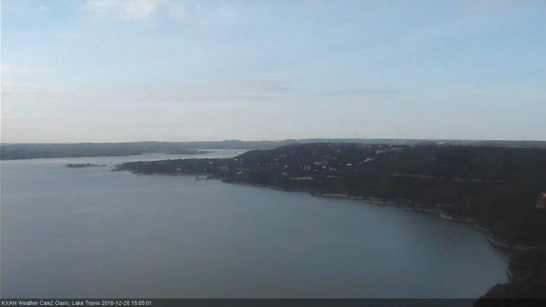 Lake Travis webcam, December 20, 2016 2:10 PM CT