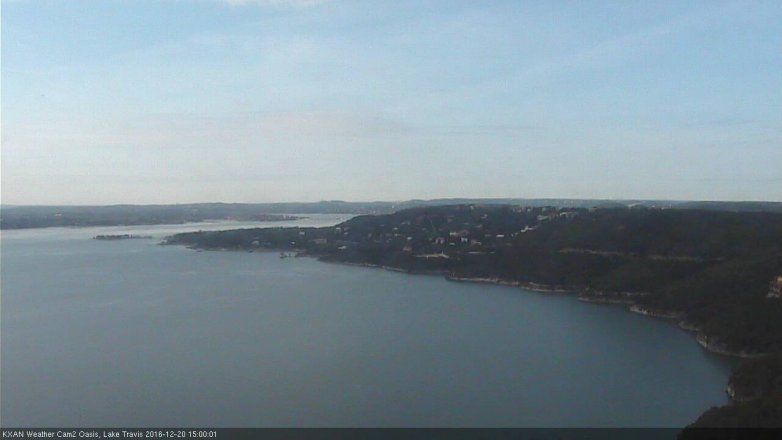 Lake Travis webcam, December 20, 2016 2:15 PM CT