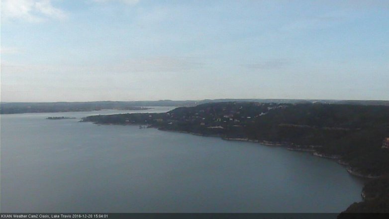 Lake Travis webcam, December 20, 2016 2:35 PM CT