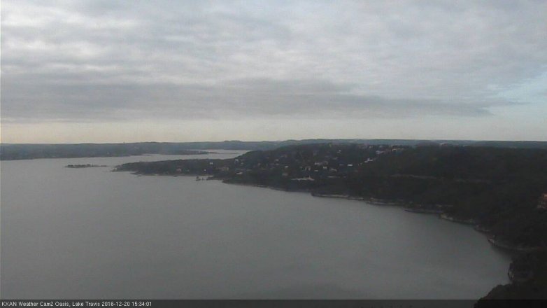 Lake Travis webcam, December 20, 2016 2:55 PM CT