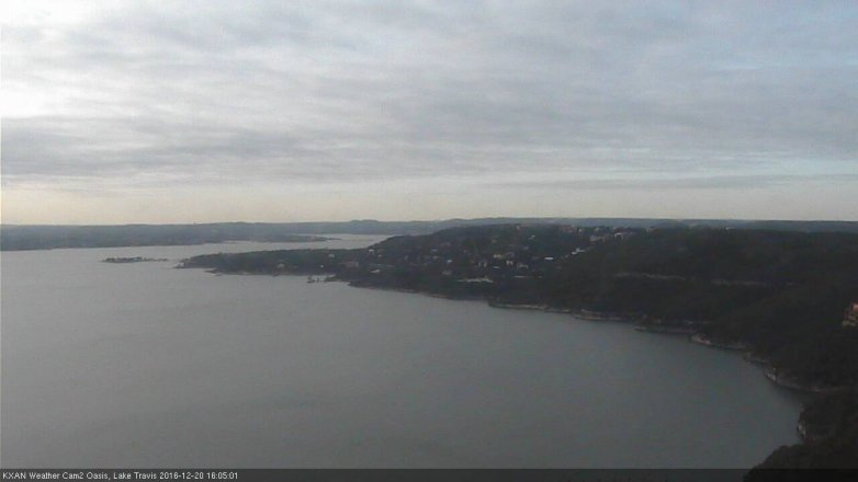 Lake Travis webcam, December 20, 2016 3:35 PM CT