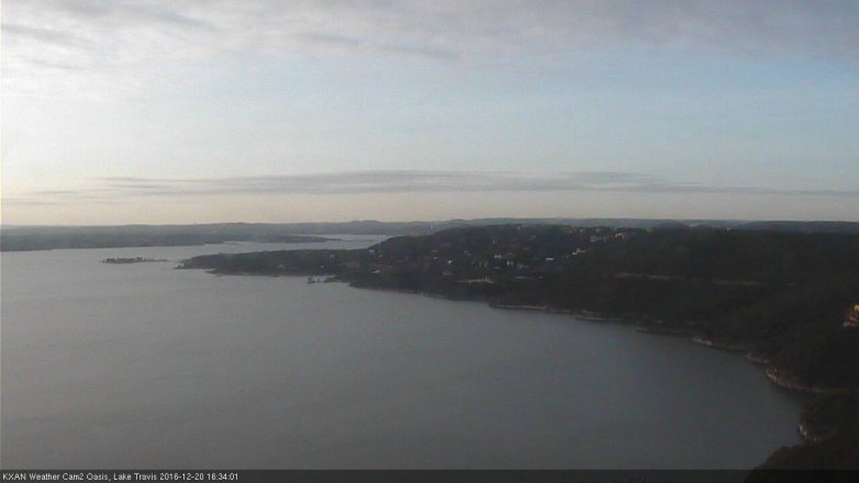 Lake Travis webcam, December 20, 2016 3:55 PM CT