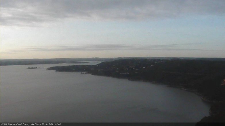 Lake Travis webcam, December 20, 2016 4:00 PM CT