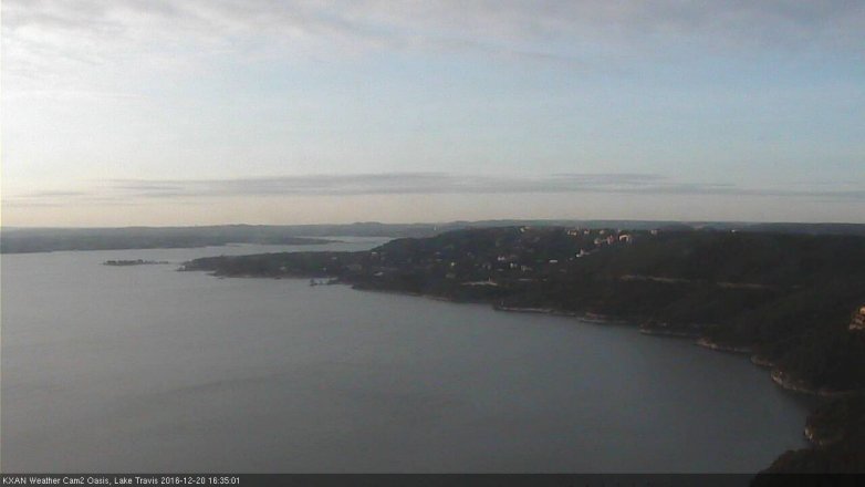 Lake Travis webcam, December 20, 2016 4:05 PM CT