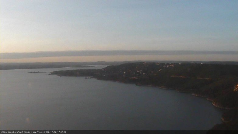 Lake Travis webcam, December 20, 2016 4:25 PM CT