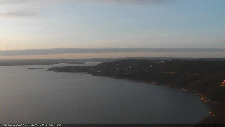 Lake Travis webcam, December 20, 2016 4:30 PM CT