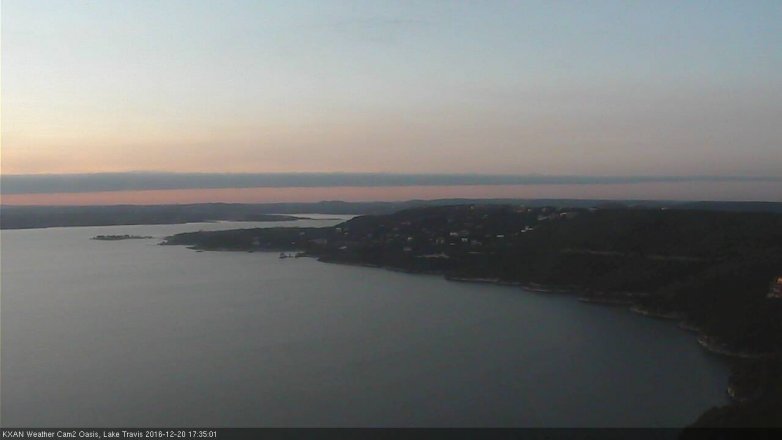 Lake Travis webcam, December 20, 2016 4:40 PM CT