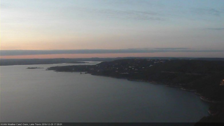 Lake Travis webcam, December 20, 2016 4:50 PM CT