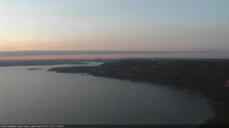 Lake Travis webcam, December 20, 2016 4:55 PM CT
