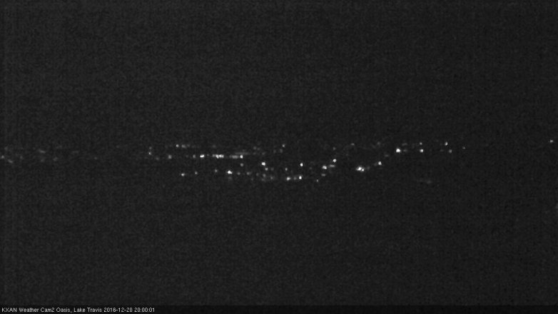 Lake Travis webcam, December 20, 2016 7:30 PM CT