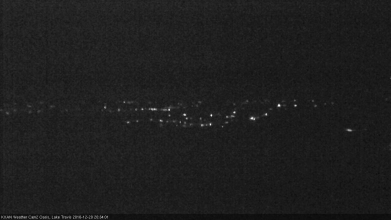 Lake Travis webcam, December 20, 2016 7:45 PM CT
