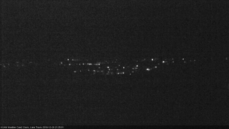 Lake Travis webcam, December 20, 2016 8:45 PM CT