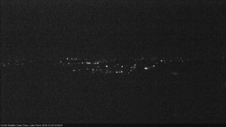 Lake Travis webcam, December 20, 2016 9:10 PM CT