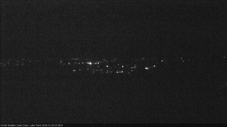 Lake Travis webcam, December 20, 2016 9:45 PM CT