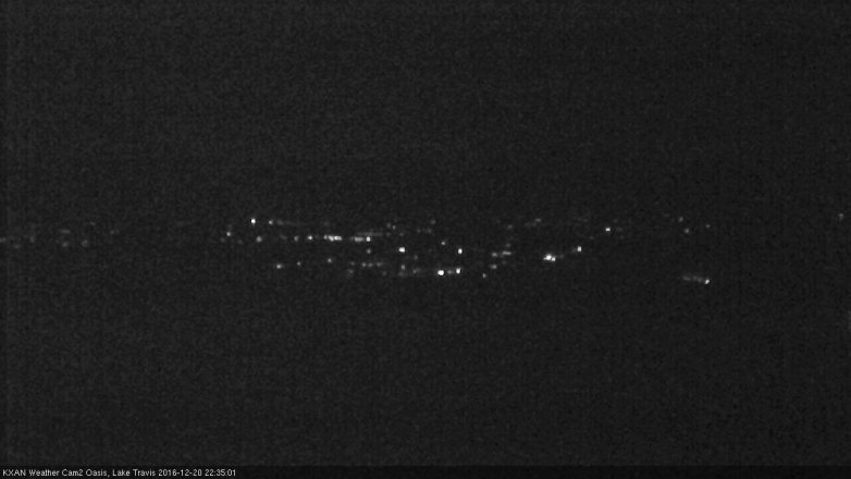 Lake Travis webcam, December 20, 2016 9:50 PM CT