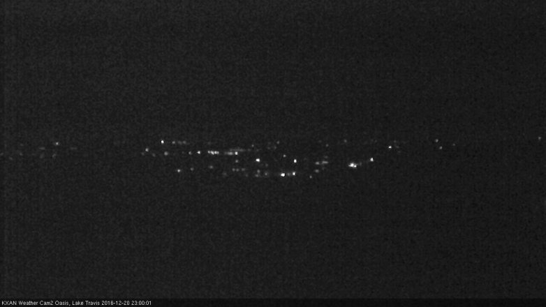 Lake Travis webcam, December 20, 2016 10:25 PM CT