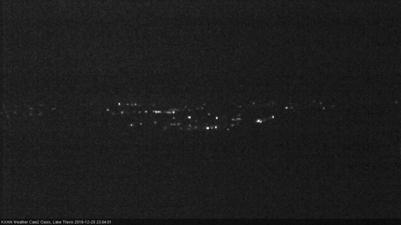 Lake Travis webcam, December 20, 2016 10:30 PM CT