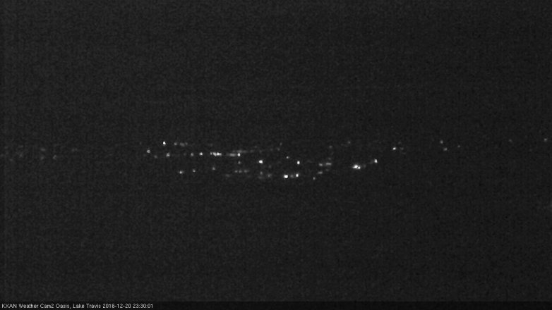 Lake Travis webcam, December 20, 2016 10:55 PM CT