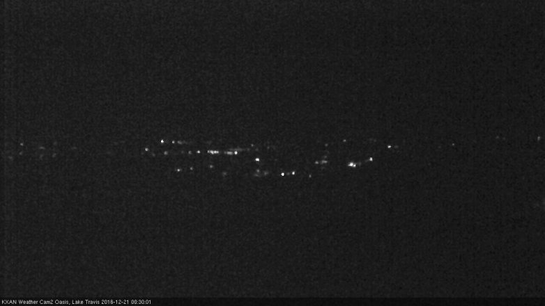 Lake Travis webcam, December 20, 2016 11:45 PM CT