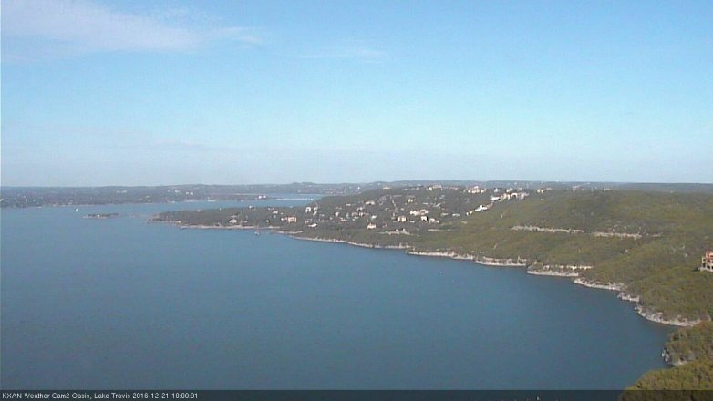 Lake Travis webcam, December 21, 2016 9:05 AM CT