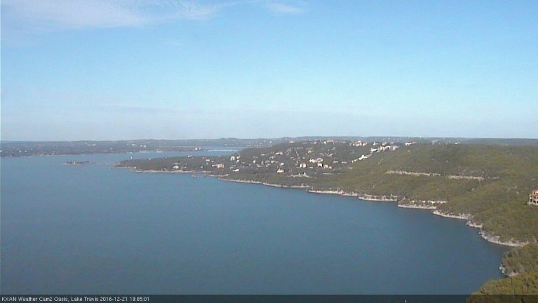 Lake Travis webcam, December 21, 2016 9:20 AM CT