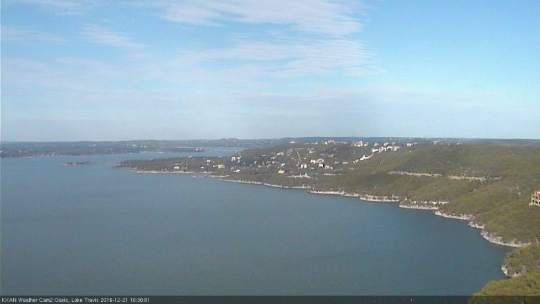 Lake Travis webcam, December 21, 2016 9:40 AM CT