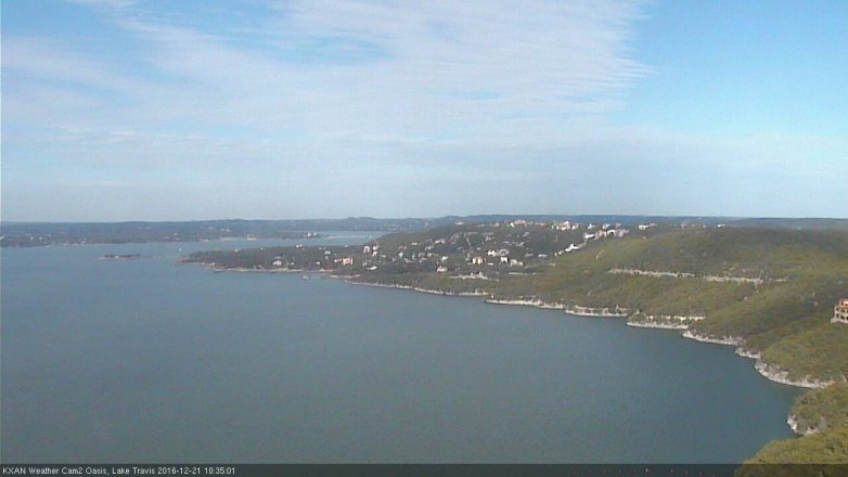 Lake Travis webcam, December 21, 2016 9:50 AM CT