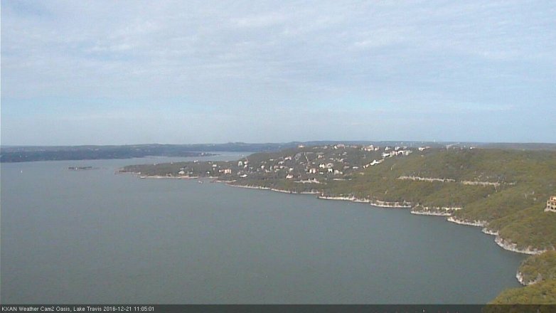 Lake Travis webcam, December 21, 2016 10:25 AM CT